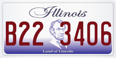 IL license plate B223406