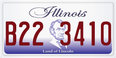 IL license plate B223410