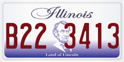 IL license plate B223413