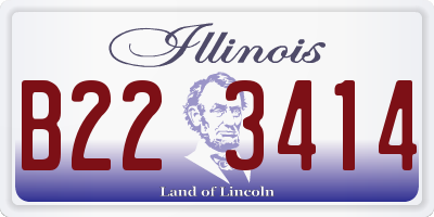 IL license plate B223414