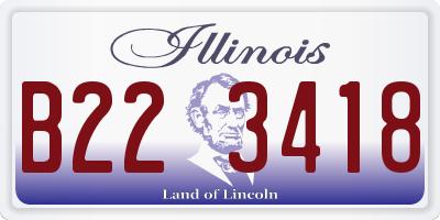 IL license plate B223418
