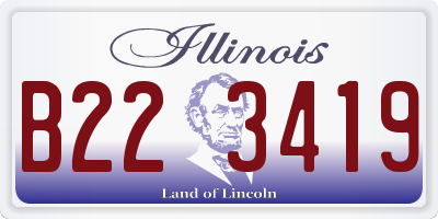 IL license plate B223419