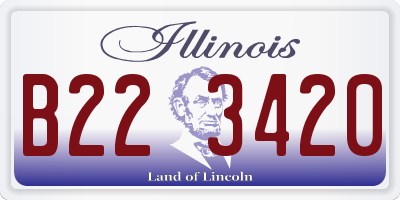 IL license plate B223420