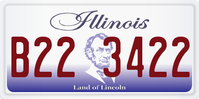 IL license plate B223422