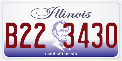 IL license plate B223430