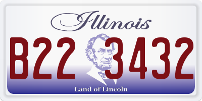 IL license plate B223432