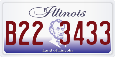 IL license plate B223433