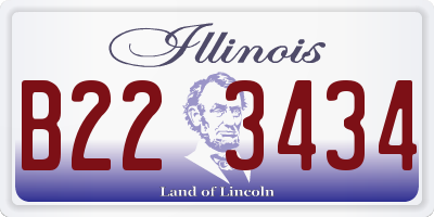 IL license plate B223434