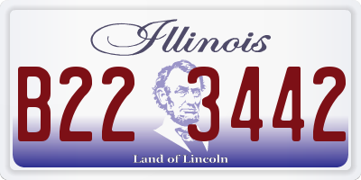 IL license plate B223442