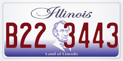 IL license plate B223443