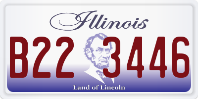IL license plate B223446