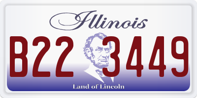 IL license plate B223449