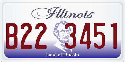 IL license plate B223451