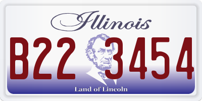IL license plate B223454