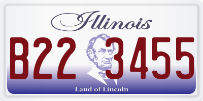 IL license plate B223455