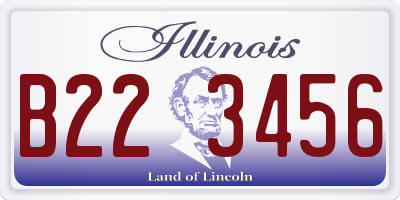IL license plate B223456