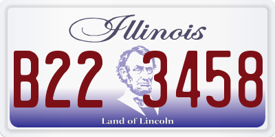 IL license plate B223458