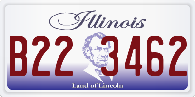 IL license plate B223462