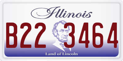 IL license plate B223464