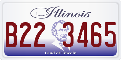 IL license plate B223465