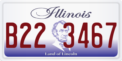 IL license plate B223467