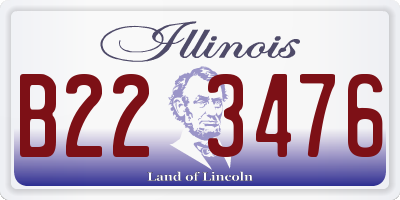 IL license plate B223476