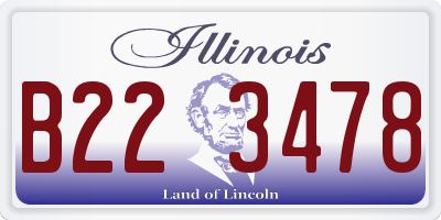 IL license plate B223478
