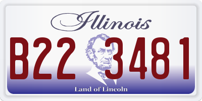 IL license plate B223481