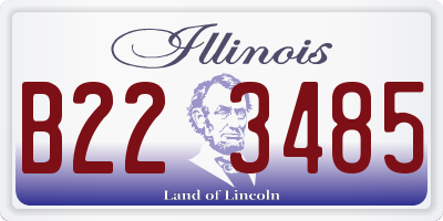 IL license plate B223485