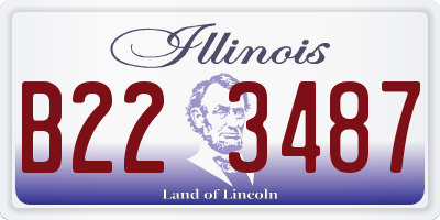 IL license plate B223487