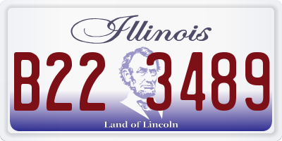 IL license plate B223489