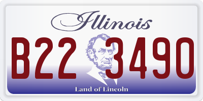 IL license plate B223490