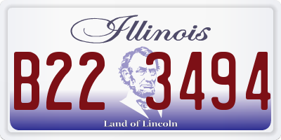 IL license plate B223494