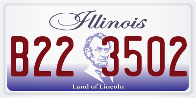 IL license plate B223502