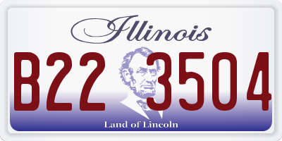 IL license plate B223504