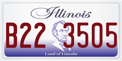 IL license plate B223505