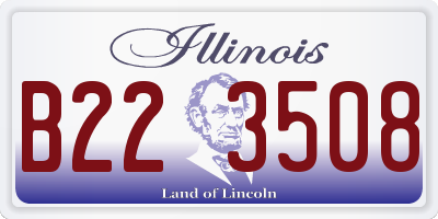 IL license plate B223508