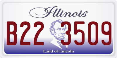 IL license plate B223509