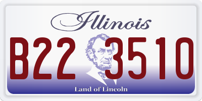 IL license plate B223510