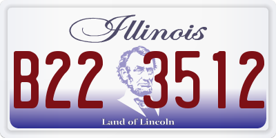 IL license plate B223512