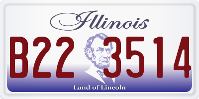 IL license plate B223514