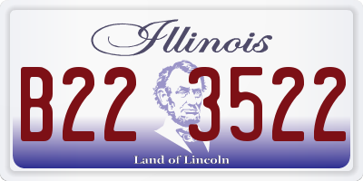 IL license plate B223522