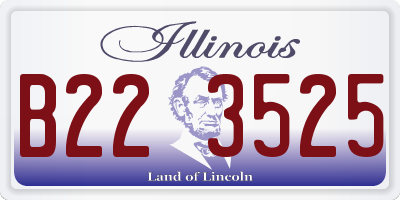 IL license plate B223525