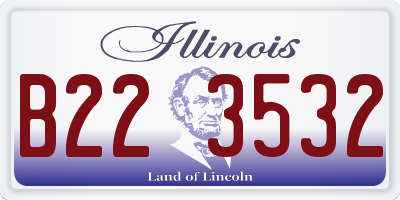 IL license plate B223532