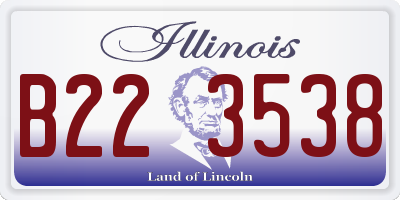 IL license plate B223538