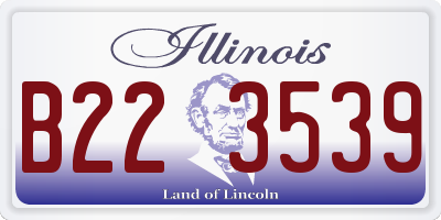 IL license plate B223539