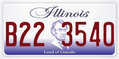 IL license plate B223540