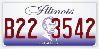 IL license plate B223542
