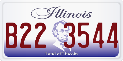 IL license plate B223544