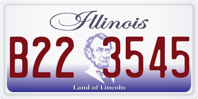 IL license plate B223545